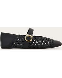 Ferragamo - Gancini Buckle Ballet Flat .5 - Lyst
