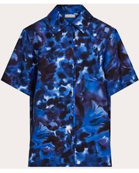 Ferragamo - Carnation Print Short Sleeved Shirt - Lyst