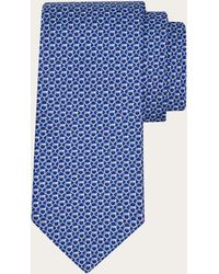 Ferragamo - Gancini Links Print Silk Tie - Lyst