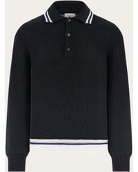 Ferragamo - Men Long Sleeved Polo Shirt - Lyst