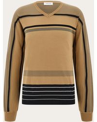 Ferragamo - V-Neck Sweater - Lyst