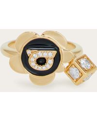 Ferragamo - Donna Anello Charm Gancini (50Mm) - Lyst