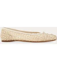 Ferragamo - Macramé Lace Ballet Flat - Lyst