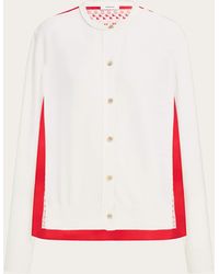Ferragamo - Feather Show Print Crew-Neck Cardigan - Lyst