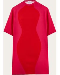 Ferragamo - Femmes Robe T-Shirt Imprimé Sablier Rose - Lyst