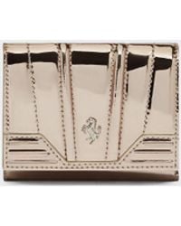 Ferrari - Glossy Patent Leather Trifold Wallet - Lyst