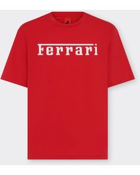 Ferrari - Cotton T-Shirt With Logo - Lyst