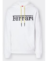 Ferrari - Recycled Scuba Fabric Sweatshirt With Oversized Embroidered Logo - Lyst