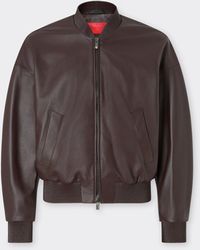 Ferrari - Cazadora Bomber De Napa Y Ante - Lyst