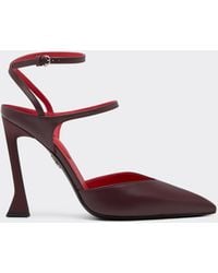 Ferrari - Semi-Matt Leather Slingback With High Heel - Lyst