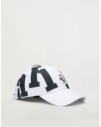 Ferrari Cotton Twill Baseball Hat With Logo - White