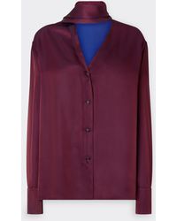Ferrari - Two-Tone Satin Shirt - Lyst