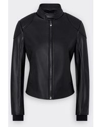 Ferrari - Leather Jacket With Padded Shoulders - Lyst