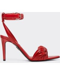 Ferrari - Nappa Leather Heeled Sandals - Lyst