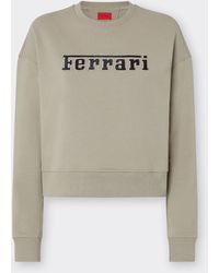 Ferrari - Cotton Crew-Neck Sweatshirt With Logo - Lyst