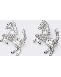 Ferrari - Orecchini Cavallino Rampante Strass - Lyst