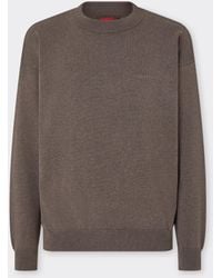 Ferrari - Cotton And Silk Sweater With Logo - Lyst