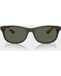 Ferrari - Ray-ban For Scuderia 0rb4607m Black Sunglasses With Dark Green Lenses - Lyst