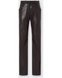 Ferrari - Glossy Leather Trousers - Lyst