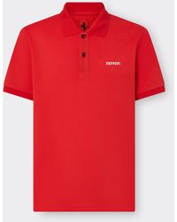 Ferrari - Cotton Polo Shirt With Logo - Lyst