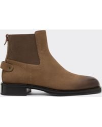 Ferrari - Nubuck Chelsea Boots With Logo - Lyst