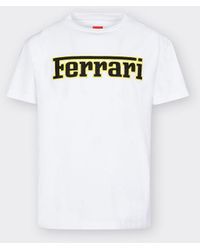 Ferrari - Organic Cotton T-shirt With Logo - Lyst