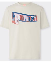 Ferrari - T-Shirt With Color Block Logo Print - Lyst