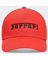 Ferrari - Baseball Cap Con Logo Gommato - Lyst