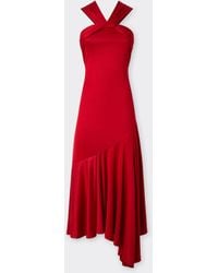 Ferrari - Halter-Neck Dress With Asymmetrical Hem - Lyst