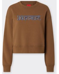 Ferrari - Cotton Crew-Neck Sweatshirt With Logo - Lyst