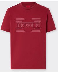 Ferrari - Cotton T-Shirt With Embroidery - Lyst