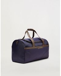Ferrari Technical Fabric And Leather Travel Bag With Logo - Blue