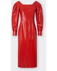Ferrari - Long Leather Dress With Mirror Effect - Lyst