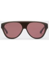 Ferrari - Striped Acetate Sunglasses With Polarised Lenses - Lyst