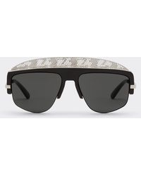 Ferrari - Occhiale Da Sole Con Lente Specchiata Grigio Argento - Lyst
