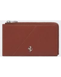 Ferrari - Smooth Leather Zip Wallet - Lyst