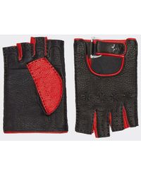 Ferrari - Leather Driving Gloves With Prancing Horse - Lyst