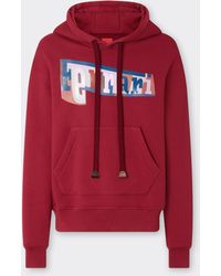 Ferrari - Hoodie With Color Block Logo Print - Lyst
