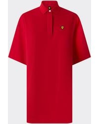 Ferrari - Technical Piqué Polo Mini Dress - Lyst