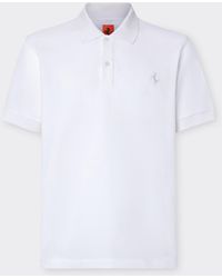 Ferrari - Organic Cotton Piqué Polo Shirt With Prancing Horse - Lyst