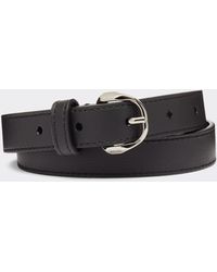 Ferrari - Thin Leather Belt With Prancing Horse Detail - Lyst