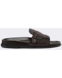 Ferrari - Leather Slider With Prancing Horse - Lyst