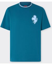 Ferrari - Camiseta De Algodón Con El Cavallino Rampante En Relieve - Lyst