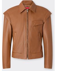 Ferrari - Deer-Effect Nappa Leather Blouson - Lyst