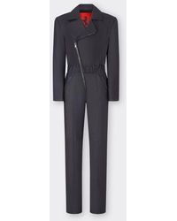 Ferrari - Nappa Leather Jumpsuit With Two-tone Ribbons - Lyst