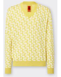 Ferrari - Silk And Cotton Sweater With Prancing Horse Design - Lyst
