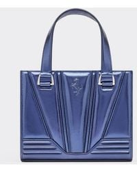 Ferrari - Gt Laminated Leather Mini Tote Bag With Prancing Horse - Lyst