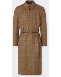 Ferrari - Tartan Mouliné Wool Coat - Lyst