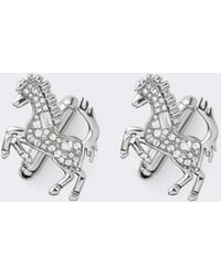 Ferrari - Prancing Horse Rhinestone Cufflinks - Lyst