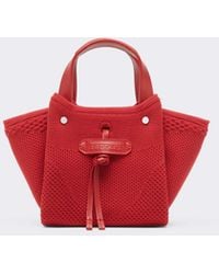 Ferrari - Mini Knit And Leather Tote Bag - Lyst